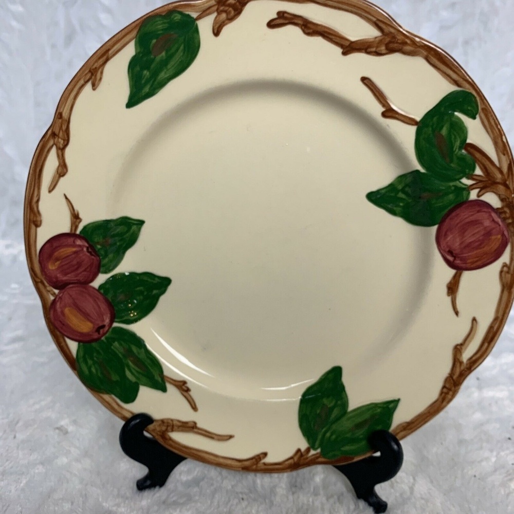 Franciscan Salad Plate Apple Pattern Hand Painted